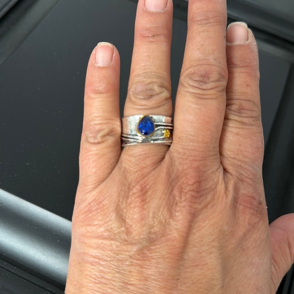 SS Sapphire Ring - Picture 2 of 4